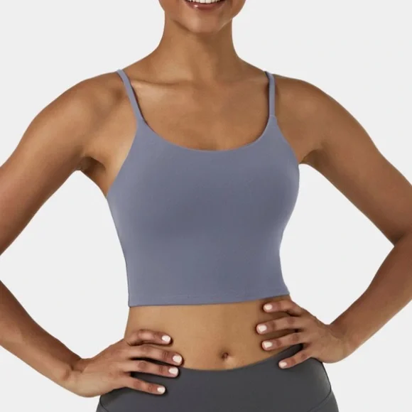 Halara Basic Padded Workout Cropped Tank Top Small - Picture 1 of 4